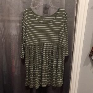 Striped Babydoll Dress-Size 2X